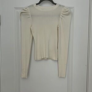 Gianni Bini Cream Long Sleeve Blouse